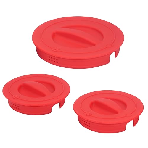 3 Pack Silicone Replacement Lids, Respectively Fits Pyrex 1-Cup, 2-Cup & 4-Cup Tempered Glass Liquid Measuring Cups, Reusable & Food-grade Silicone, Dishwasher & Microwave Safe - size: Lids For 1-Cup & 2-Cup & 4-Cup
