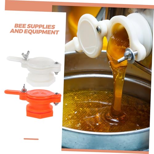 Toyvian 2pcs Plastic Honey Gate Valve for Beekeeping Efficient Honey Tool for All Scale Lightweight and Portable for Extractors and Buckets