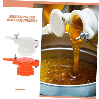 Toyvian 2pcs Plastic Honey Gate Valve for Beekeeping Efficient Honey Tool for All Scale Lightweight and Portable for Extractors and Buckets