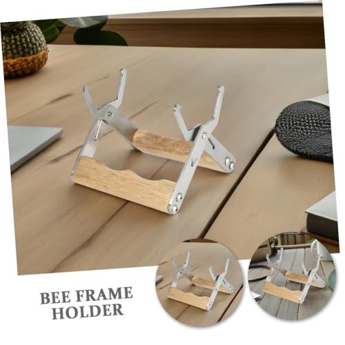 GALPADA 3pcs Bee Hive Frame Grip with Wood and Stainless Steel, Ergonomic Beekeeping Frame Holder Minimizing Disturbance, for Inspection and Honey Harvesting by Hobbyists and Professionals