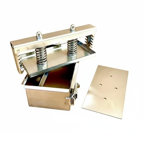Stainless Steel Food Press Meat Shaping Tool Spring Compression Plate Effortless Cleaning Suitable for Kitchen Cooking Professional Use, 1KG, Side Open - size: 1KG, style: Side Open