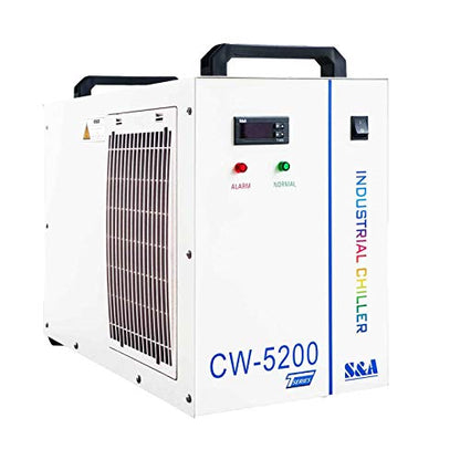 S&A Genuine CW-5200DH（Upgraded 5200DG） Water Chiller Duty Free for CO2 Laser Engraving Cutting Water Cooling Shipping from US - size: CW-5200DH (US Stock)