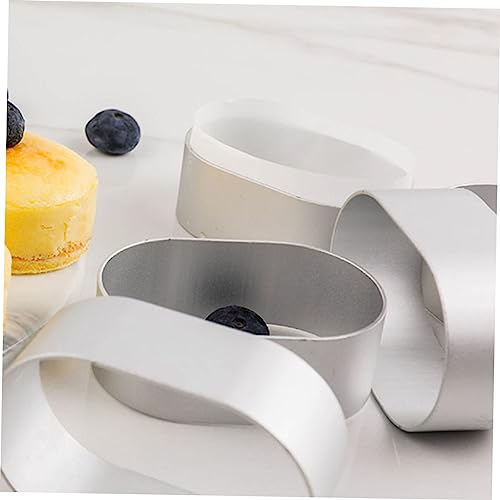 KICHOUSE 10pcs Stainless Steel Cheese Molds for Diy Baking Candy Making Creative Cake Mold for Home Professional Use - color: Silver