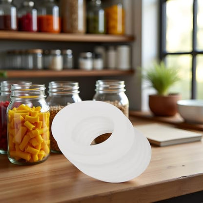 10 Pcs Silicone Replacement Gasket, Airtight Rubber Seals Rings for Mason Jar Lids, Leak-Proof Canning Fitting Seals 2.8 inch Canning Lids Cookware