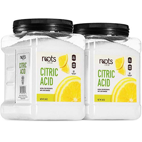 Roots Circle All-Natural Citric Acid | 2 Pack - 3.75 Pounds | Kosher for Passover | Food-Grade Flavor Enhancer, Household Cleaner & Preservative | For Skincare, Cooking, Baking, Bath Bombs - size: 3.75 Pounds (Pack of 2)