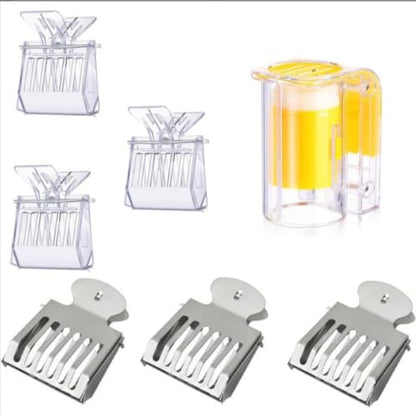 2026 Latest Upgraded Beekeeping Queen Bee Tool Kit, Stainless Steel Bee Clips, Transparent Queen Bee Cages & Marking Bottle, Portable Bee Catcher Supplies for Apiary Daily Management | 2 pack rubber shoe protectors for motorcycles. Universal black gearshi