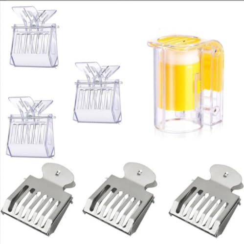 2026 Latest Upgraded Beekeeping Queen Bee Tool Kit, Stainless Steel Bee Clips, Transparent Queen Bee Cages & Marking Bottle, Portable Bee Catcher Supplies for Apiary Daily Management | 2 pack rubber shoe protectors for motorcycles. Universal black gearshi