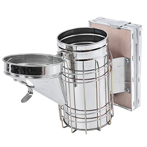 8 Piece Beekeeping Kit with Smoker, Bee Brush, Scraper, Frame Clip, Wire Embedder, Queen Cage, Uncapping Tool, and Marking Bottle for Hive Inspection and Honey Harvesting