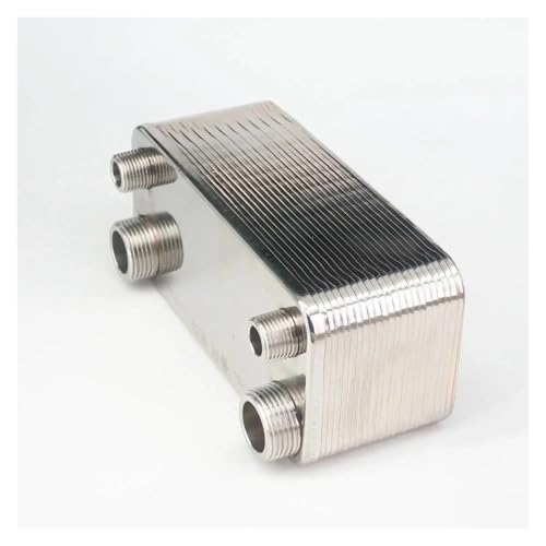 Female Thread Plate Wort Chiller Version 24 Plate Heat Exchanger Wort Chiller Cooler SUS 304 Stainless Steel(1 Inch BSPT) - size: 1 Inch BSPT