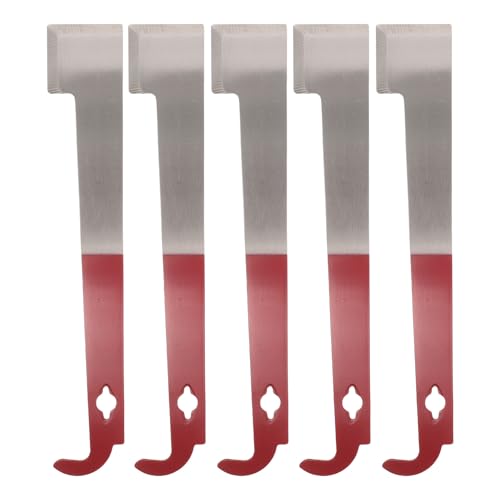 5pcs Stainless Steel Beekeeping Tool Set with Nonslip Handle – Bee Frame Lifter, Honey Scraper, Hive Pry Bar for Beehive Maintenance and Harvest