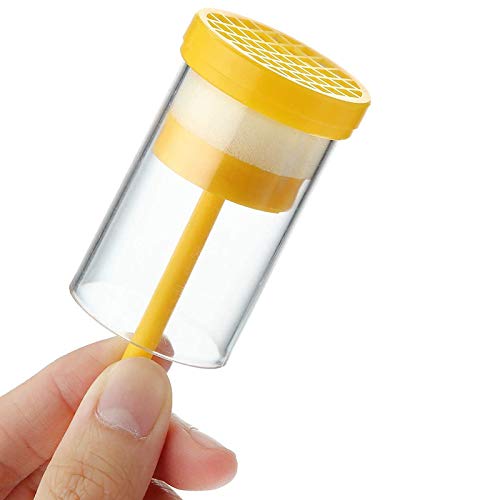 Queen Bee Marking Kit, 2 Queen Marking Cage Tube with 3 Bee Marker Pen for Beekeeper Tool, Yellow