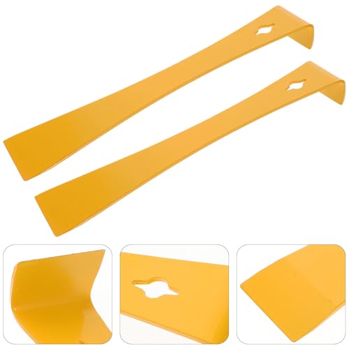 SUPVOX 2pcs Stainless Steel Beekeeping Hive Tool Beehive Scraper and Frame Lifter Wear-Resistant Yellow Beehive Tool for Beekeepers