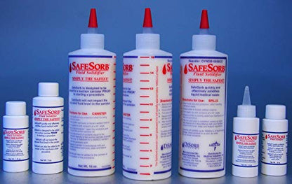DiSorb Spill Absorbent Powder - Clean Up Bodily Fluids, Blood, Vomit, Urine, Diarrhea - Fluid Solidifier for Daycares, Buses, Schools, Hospitals, Restaurants - 16000cc - 16 Bottles Per Case - size: 16000 cc