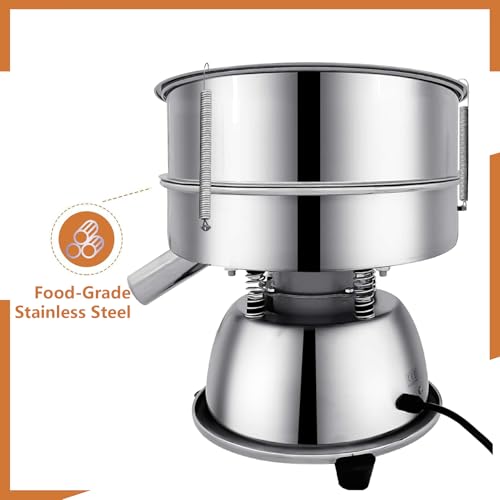 Sidasu Automatic Vibrating Sieve Shaker – 40 Mesh + 60 Mesh Flour Sifter, Electric 110V 55W Sifter Machine for Flours, Herbal Powder - size: Automatic Powder Sifter Machine(40+60 mesh)