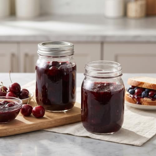 CycleMore 16 oz Mason Jars With Airtight Lids and Brands 15 Pack Glass Canning Jars with Regular Mouth, Pint Clear Glass Jar For DIY Projects, Food Storage and Fermenting with Brush & 24 Labels - size: 16oz - 15 Pack
