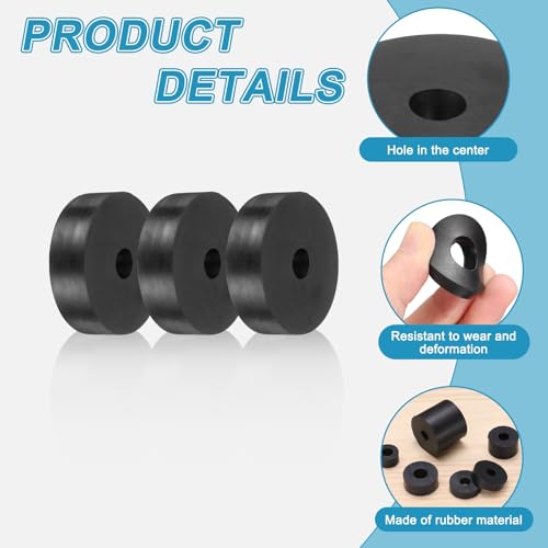 uxcell 16 Pcs Rubber Spacers 50mm OD x 12mm ID x 15mm Height Round Anti Vibration Spacer Rubber Bushing Grommets - size: 50mm OD x 12mm ID x 15mm Height