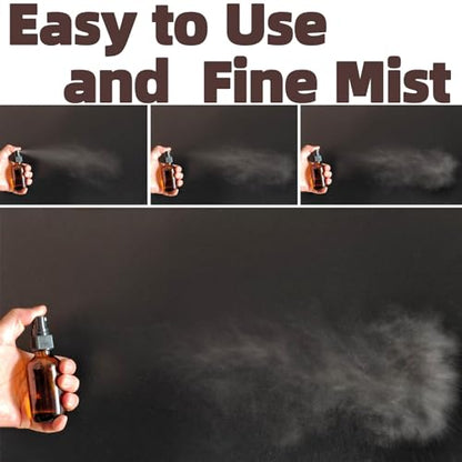 Zkupanx 4 PACK 2 oz Amber Small Glass Spray Bottles, Empty Spray Bottle for Hair, Plants, Perfume - Fine Mist, 2oz Mini Spray Bottle - color: Amber