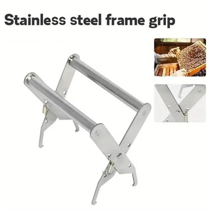 Bee Hive Frame Grip 2pcs Bee Hive Frame Holder Capture Frame Grip Beehive Clip Clamp Grasp Beekeeping Accessories Increase Honey Bee Tool Silver for Beekeeeper