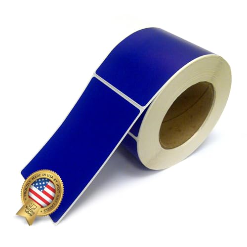 NextDayLabels 500 Rectangle Stickers (3" x 5") - Color Coding Labels Roll - Moving Labels for Boxes, Colored Inventory Stickers for Packing, Organizing, and Storage (Blue) - color: Blue
