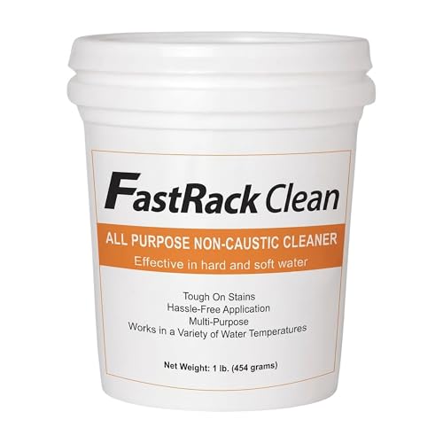 FastRack FastClean 1 lb Non Caustic Cleaner for homebrewing and winemaking, Alkaline Homebrew Cleaner with Powerful Formula and Hassle-free Cleanup, Ideal Cleanser for Brewing Equipment - 16 oz - size: 16 Ounce (Pack of 1)