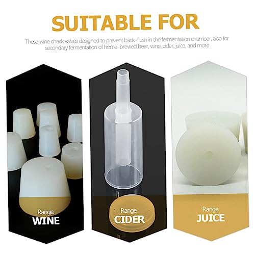 PRETYZOOM 1Set with Silicone Grommet for Home Brewing Kit for Wine Beer and Sauerkraut Easy to Use Valves for Preserving Fermented