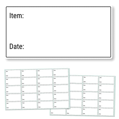 1500 Pack, 2" x 1", Removable Food Storage Freezer Date Labels Stickers - size: 1500 Pack