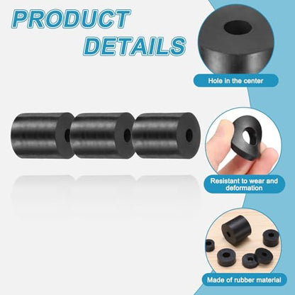 uxcell 16 Pcs Rubber Spacers 40mm OD x 10mm ID x 35mm Height Round Anti Vibration Spacer Rubber Bushing Grommets - size: 40mm OD x 10mm ID x 35mm Height