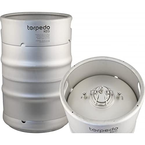 Torpedo Keg | Ball Lock | Stainless Steel | Rolled Stainless Steel Handles | Carbonate your beverages | 15 gal.