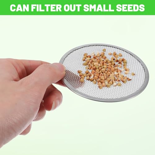 10 Pack Sprouting Lids for Mason Jars, 82mm Wide Mouth Mason Jar Strainer Lids, Stainless Steel Durable Sprouting Lid for Beans, Alfalfa, Broccoli