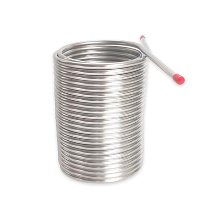 19M Wort Chiller 8mm Double Layer Stainless Steel Cooling Coil for Home and Jockey Box