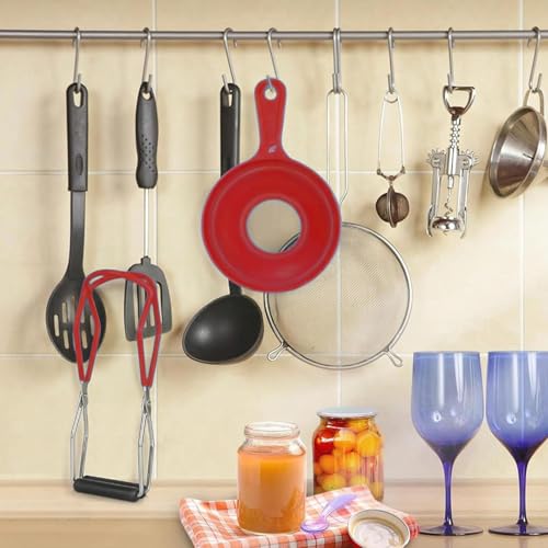 Supa Ant Canning Supplies Starter Kit (Food Grade) - Canning Kits Set for Beginners - 3 Pcs. Including Wide Mouth Jar Funnel, Magnetic Lid Lifter, Stainless Steel Jar Lifter (Assembled in USA) Red - color: Red