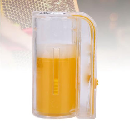 Asixxsix Queen Bee Marking Kit, One Handed Queen Catcher Bottle Cage, Queen Bee Marking Cage Queen Marking Marker Bottle with 0-99 Number Sticker and Tweezers, Beekeeping Supplies (Yellow) - color: Yellow