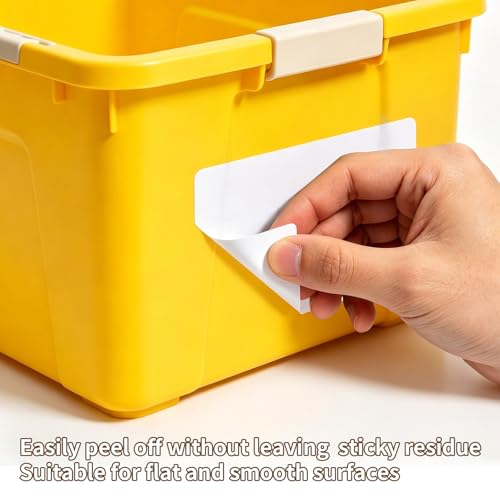 50 Labels/Pack 4x6 Removable Labels for Storage Bins, HUOJI Tear Resistant No Residue Storage Bin Labels, Storage Tote Labels for Home, School, Business - size: 4x6-1 Stack | 50 Sheets