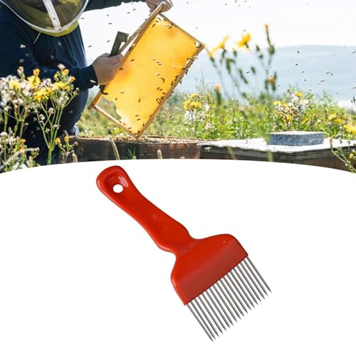 Bee Keeping Uncapping Fork with 18 Tines Stainless Honey Extractor Equipment Hive Tool,Beekeeping Uncapping Tub Honey Extraction Kit (1Pcs) - size: 1Pcs
