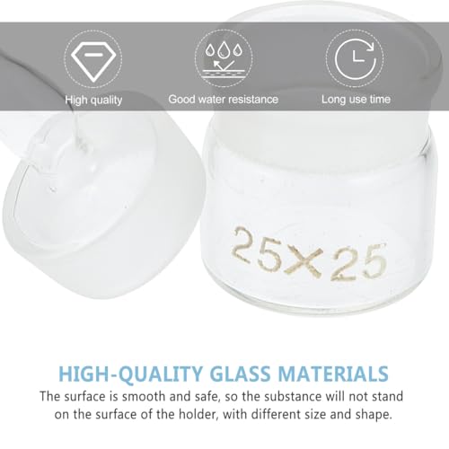 GARVALON 5pcs Glass Weighing Bottles Lids Laboratory Weighing Holders for Experiments Chemical Glassware for Home Classroom and Research Use - size: 5.00X2.50X2.50CM
