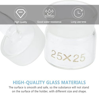 GARVALON 5pcs Glass Weighing Bottles Lids Laboratory Weighing Holders for Experiments Chemical Glassware for Home Classroom and Research Use - size: 5.00X2.50X2.50CM