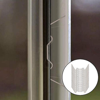 100 PCS Greenhouse Glazing Clips, Stainless Steel W Type Clip, Aluminium Greenhouse Care, W-Wire Green House Fitting - size: 100Pcs