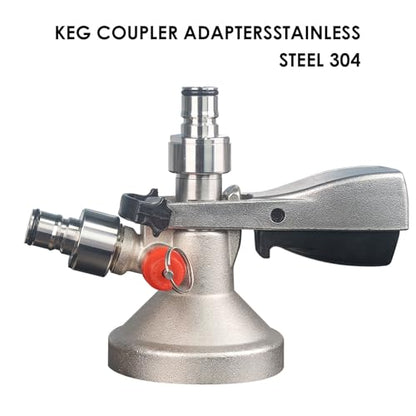 Stainless Steel Keg Coupler Adapter, Ball Lock Disconnect Fitting, Silver - color: replacement accessories 2