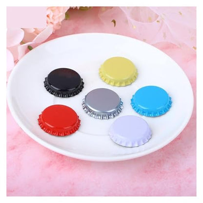 100Pc/Set Beer Cap New Beer Bottle Caps Oxygen Absorbing Seal Caps for DIY Home Brewing Beer Tool Bar Accessorie(White) - color: White