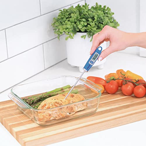 Escali DH1 Gourmet Digital Meat Thermometer with Extra Long Probe, NSF Certified, Blue - color: Blue