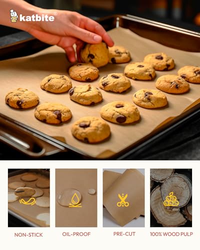 Katbite 350Pcs 9x13 In Parchment Paper Sheets, Heavy Duty Unbleached Baking Paper, Non-stick & Oil Proof for Oven, Air Fryer, Grilling, Steaming and Cooking Bread - color: 9“x13“-350