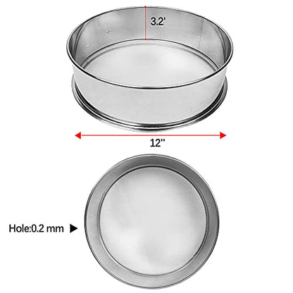 Sidasu Vibrating Sifter Mesh Screen 80 Mesh Stainless Steel Vibrating Sieve Mesh Screen for Automatic Powder Sifter Machine,Silver - size: 80 mesh