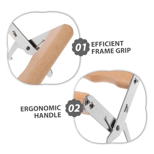 2PCS Steel Beekeeping Frame Gripper with Wooden Handle Durable Frame Holder Tool and Efficient Beekeeping Supplies
