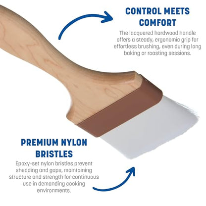 SPARTA 4039800 Nylon Wide Brush, Flat With Nylon Bristles, 3 Inches, Tan - size: 3" Wide Brush