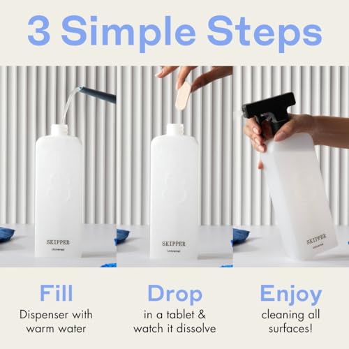Tirtyl Multi-Surface Cleaner Refills - All Purpose Cleaning Tablet 12 Pack - 192 fl oz total (makes 12x 16 fl oz bottles of spray cleaner) - Home & Kitchen - Non-toxic & Effective - Lime & Clementine Fragrance - style: 12 Pack