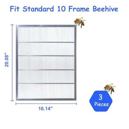 3Pcs Queen Excluder Metal Queen Bee Excluder for 10 Frame Beehive Beekeeping Queen Excluders Beekeeping Tools - size: 3 Pack 10 Frame