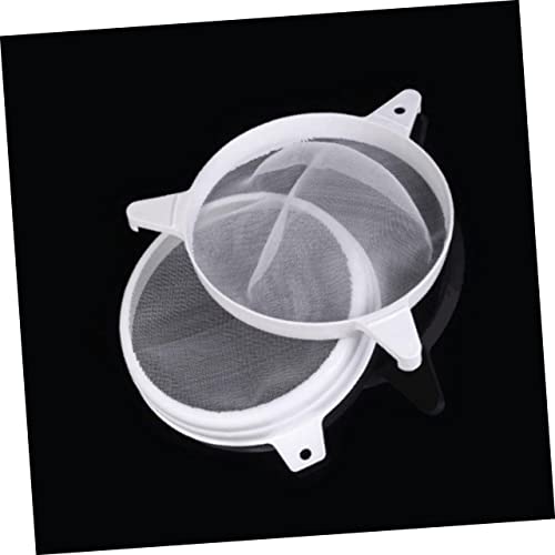 PRETYZOOM 2-in-1 Double Sieve Mesh Filter Strainer for Bee Supplies Honey Strainer Plastic Beekeeping Tool