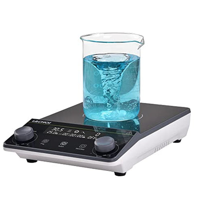 Magnetic Stirrer 5.9 inch Magnetic Stir Plate with stir bar LCD Display 100-1600RPM Max Stirring Capacity 5000ml Digital Magnetic Stir Plate Magnetic Mixer Lab Stirrers(No Heating) - size: 5L-1