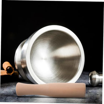 2pcs Wooden Food Grinder Stick Garlic Masher Kitchen Tool for Mashing Potatoes Herb Smasher