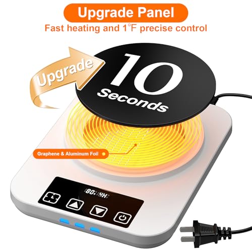 Electric Sourdough Starter Warmer, Upgrade Warming Heating Pad Mat for Sour Dough Starter, Sourdough Heater Proofing Tool for Home Baking with Thermostat Control, Timing, Memory Function (White) - color: White
